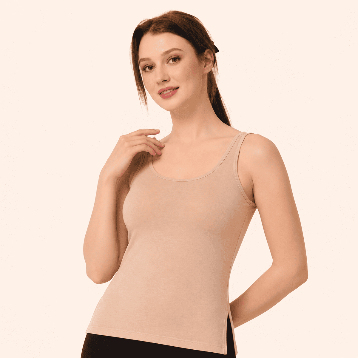 Skin Cotton Broad Strap Waist Length Camisole – Renova
