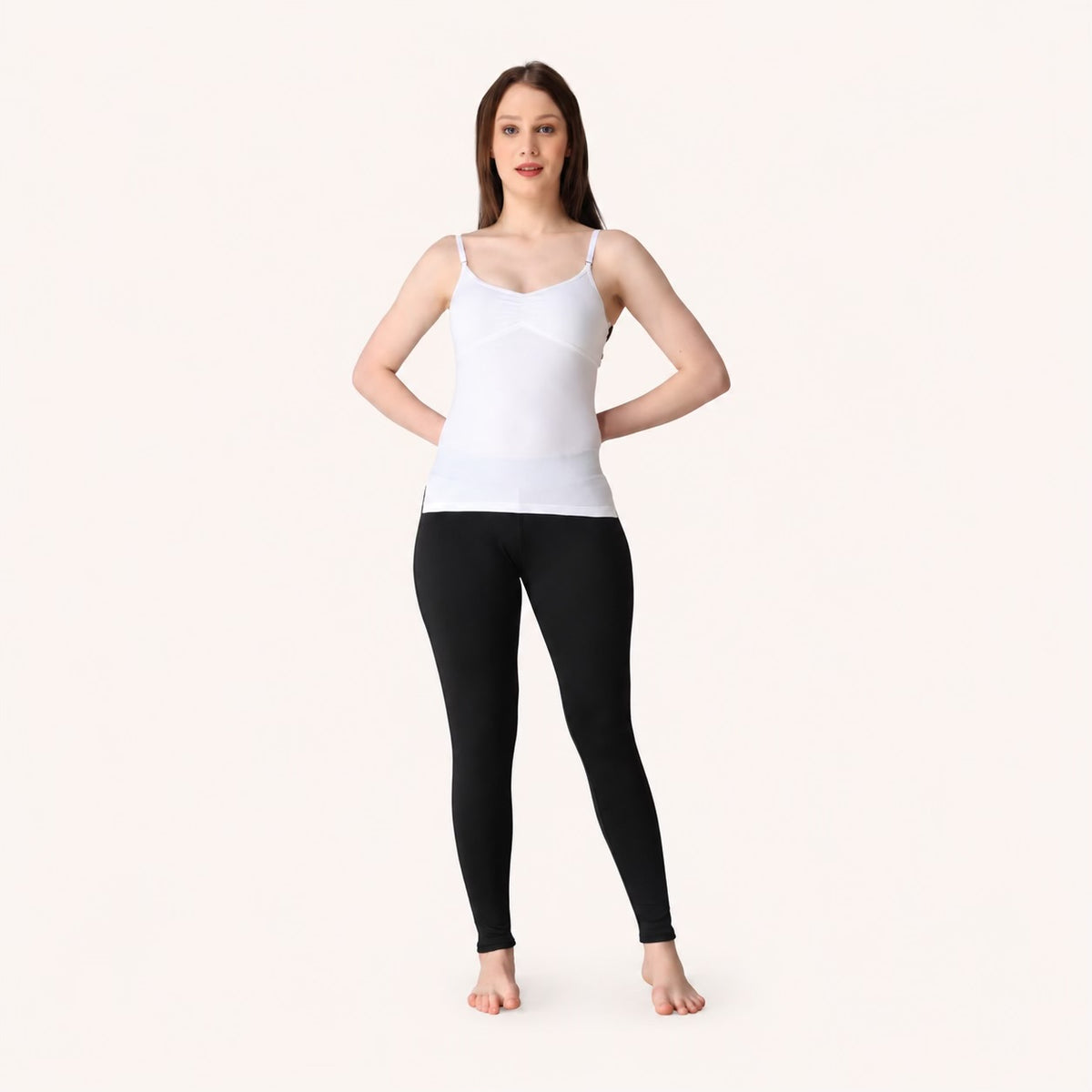 White Adjustable Strap Bra Camisole – Renova