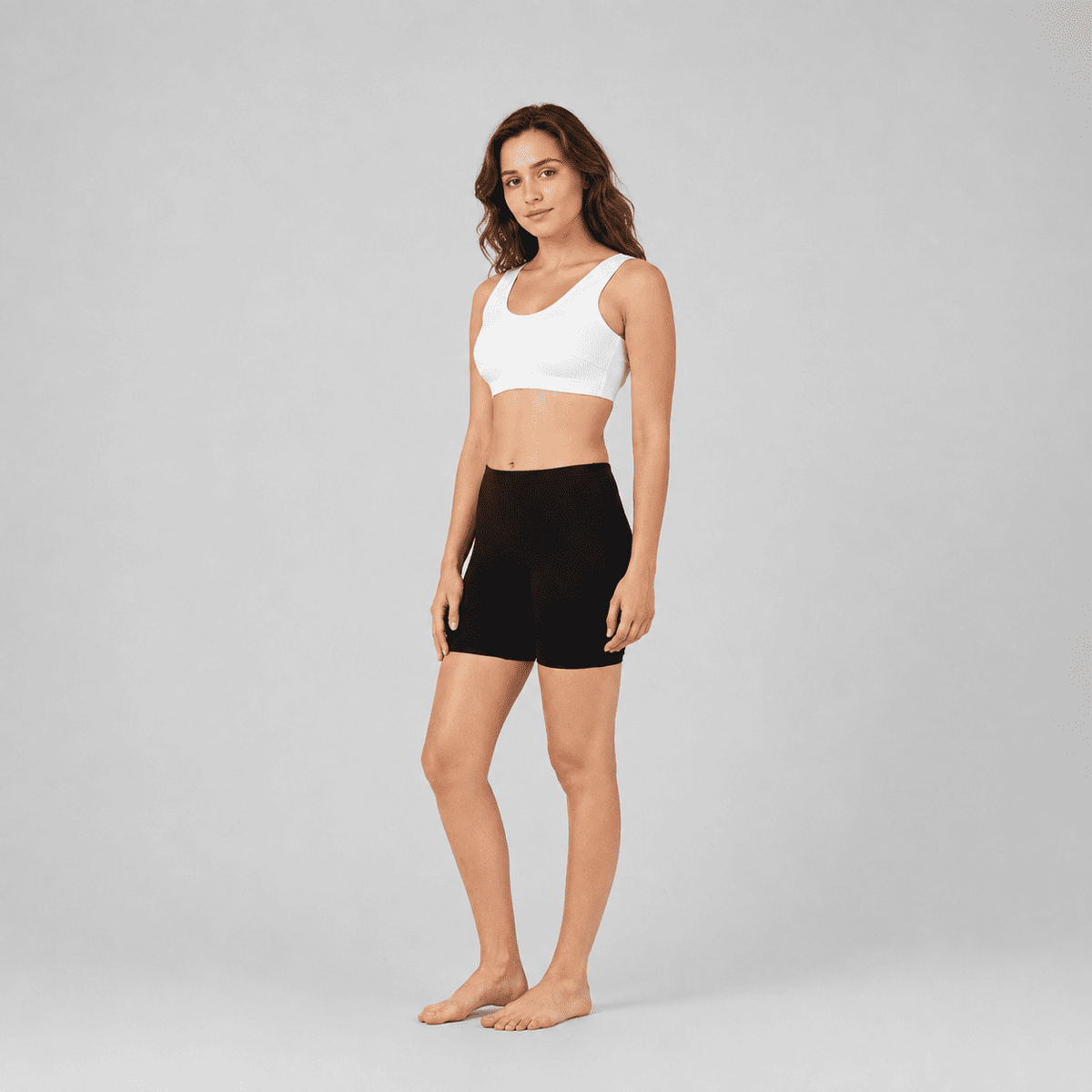 Black Cotton Stretch Cycling Short – Renova