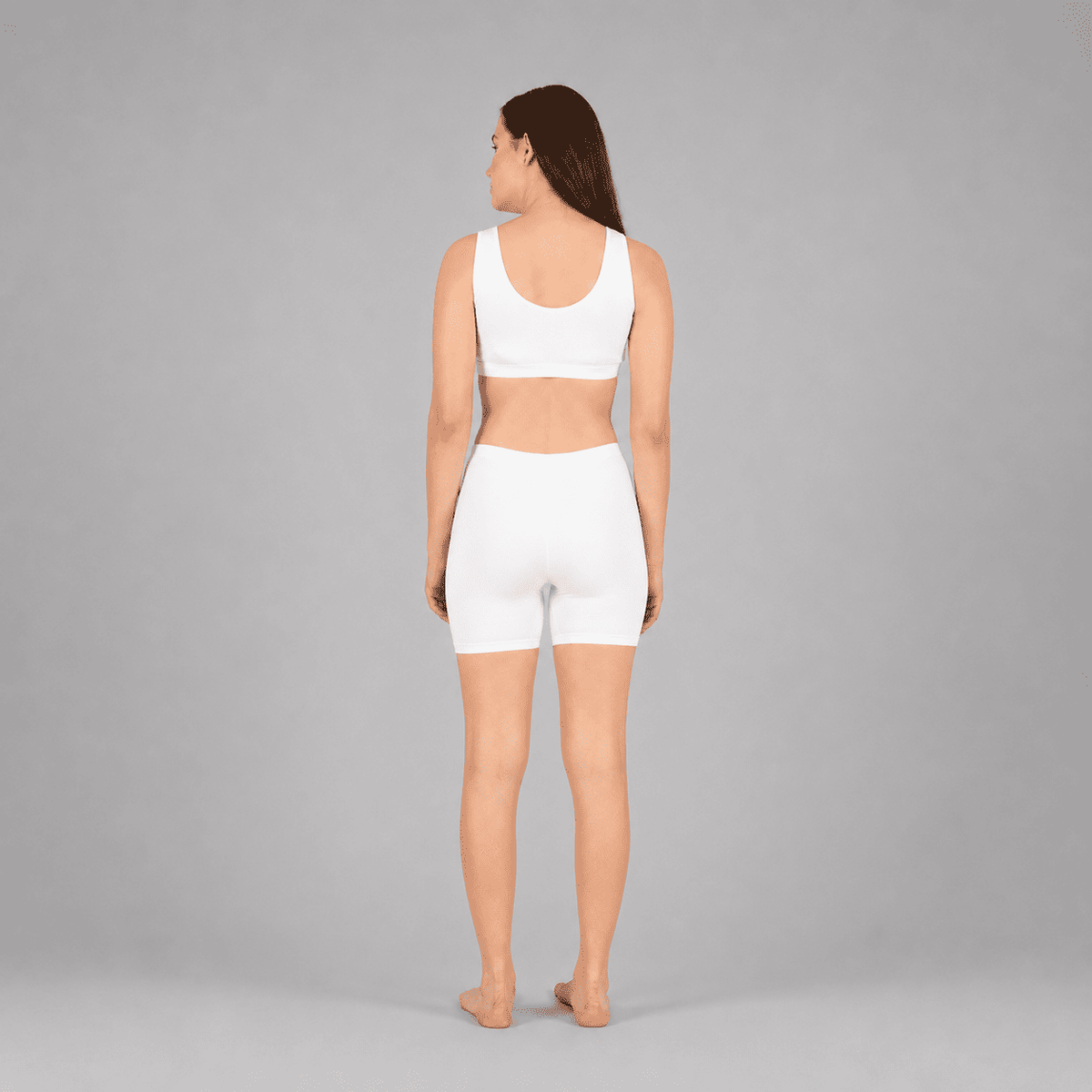 White Cotton Stretch Cycling Short – Renova