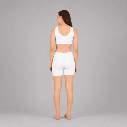 White Cotton Stretch Cycling Short – Renova