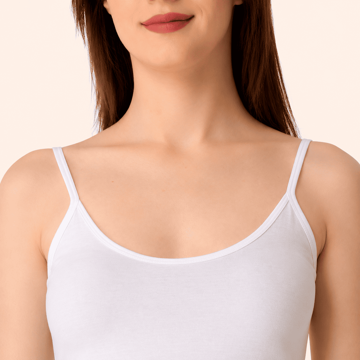 White Cotton Adjustable Strap Camisole – Renova