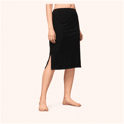 Black Cotton Inner Elastic Under Skirt Slip 26 Inch – Renova