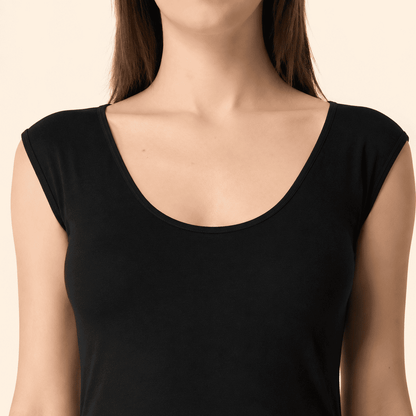Black Cotton Cap Sleeve Camisole – Renova