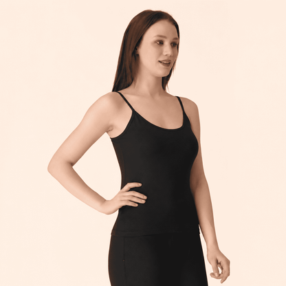 Black Cotton Adjustable Strap Camisole – Renova