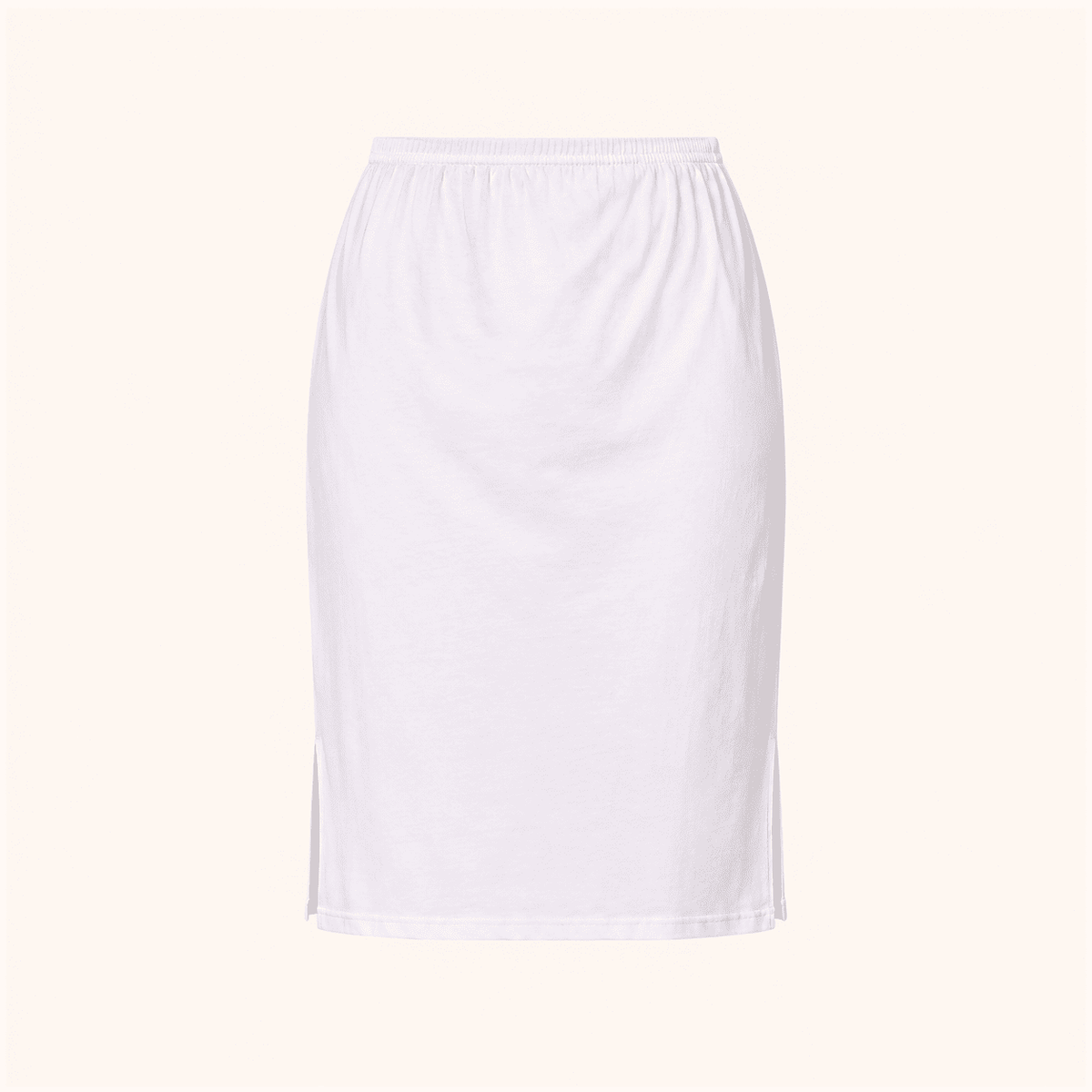 White Cotton Inner Elastic Under Skirt Slip 26 Inch – Renova