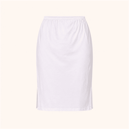White Cotton Inner Elastic Under Skirt Slip 26 Inch – Renova