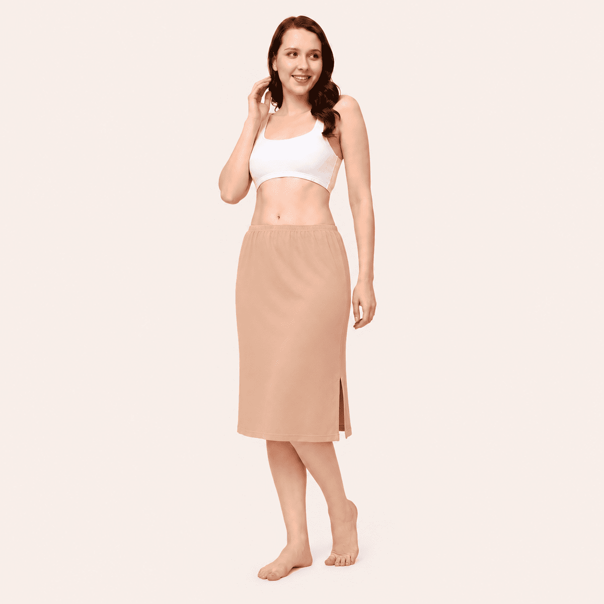 Skin Cotton Inner Elastic Under Skirt Slip 26 Inch – Renova
