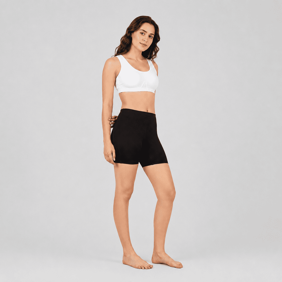 Black Cotton Stretch Cycling Short – Renova