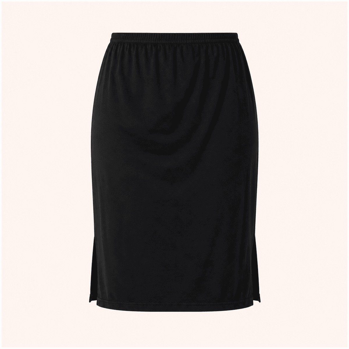 Black Cotton Inner Elastic Under Skirt Slip 26 Inch – Renova