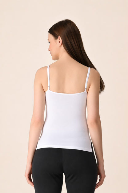 White Adjustable Strap Bra Camisole – Renova