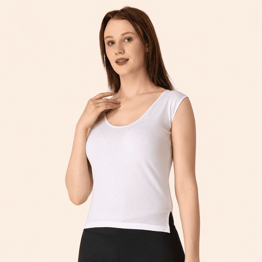White Cotton Cap Sleeve Camisole – Renova