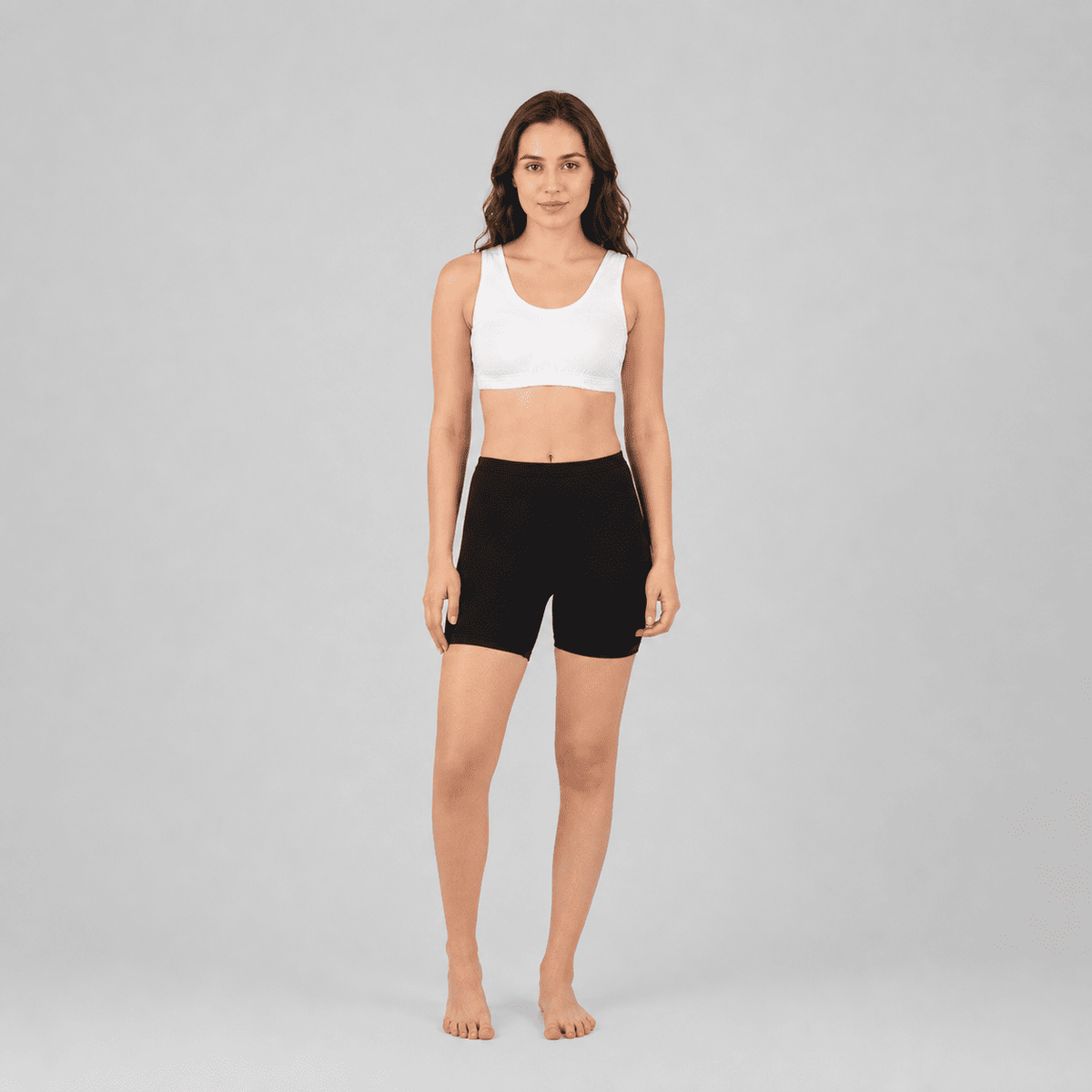 Black Cotton Stretch Cycling Short – Renova