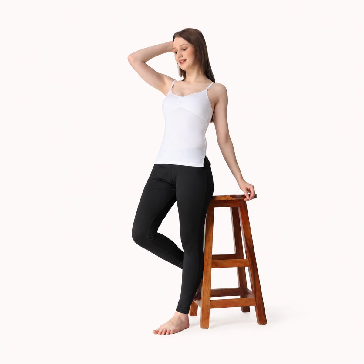 White Adjustable Strap Bra Camisole – Renova