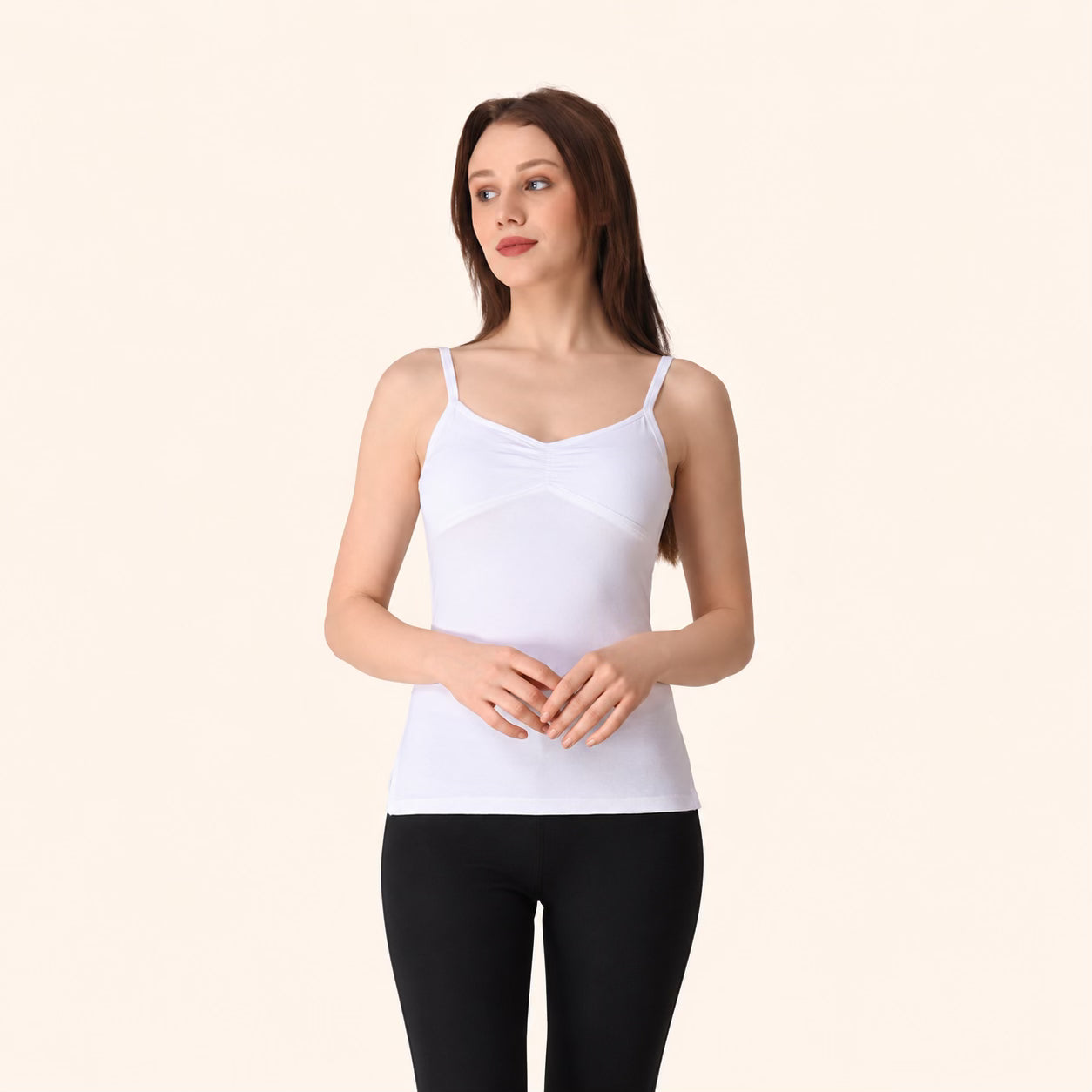 White Thin Strap Bra Camisole – Renova
