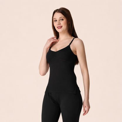 Black Adjustable Strap Bra Camisole – Renova