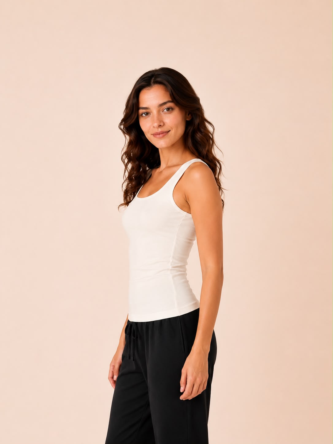 White Women's Double Layered Broad Strap Camisole – Renova