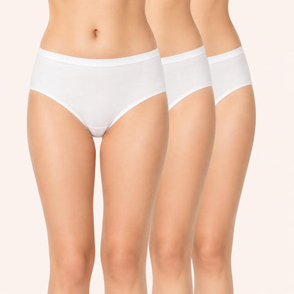 Cotton Plain Inner Elastic Panty – Flora – Pack Of 3