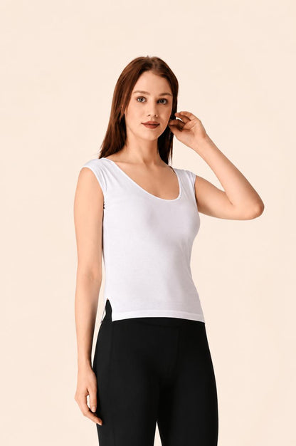 White Cotton Cap Sleeve Camisole – Renova