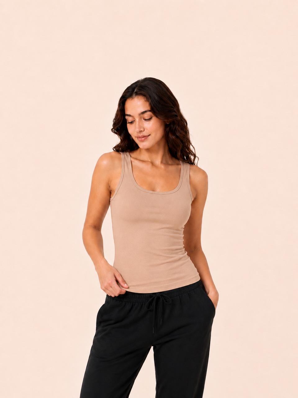 Skin Cotton Stretch Basic Tank Top – Renova
