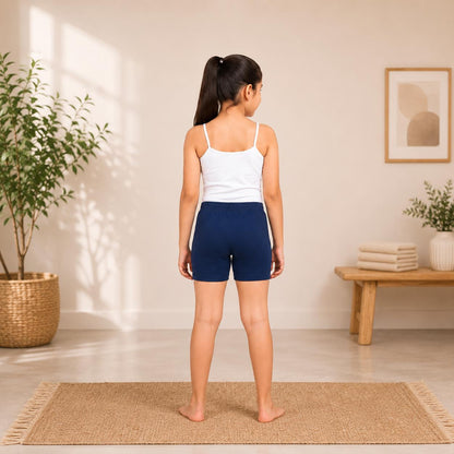 Navy Girls Cotton Stretch Cycling Short – Renova