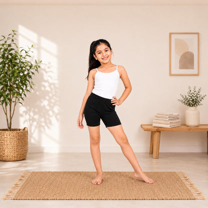 Black Girls Cotton Stretch Cycling Short – Renova