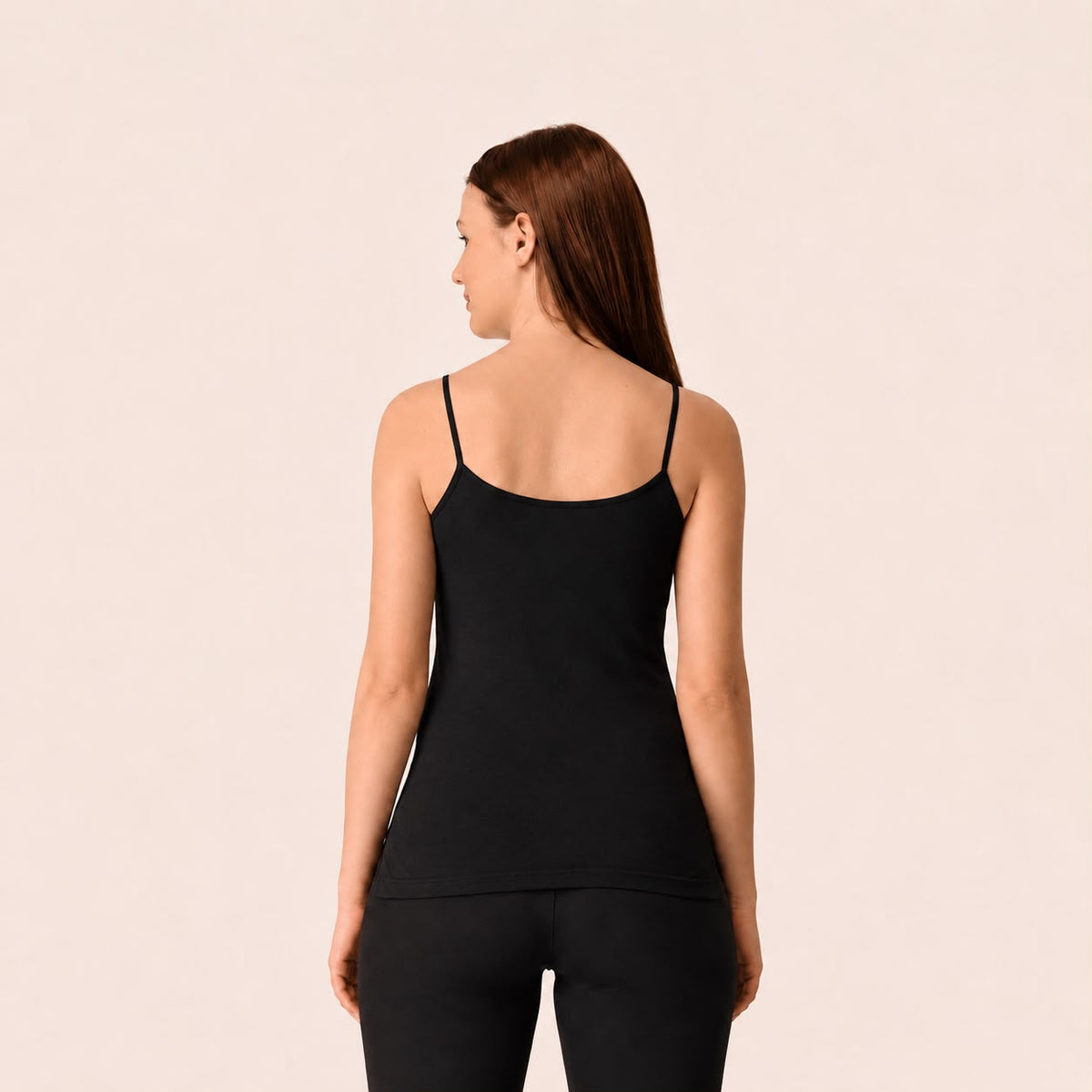 Black Cotton Thin Strap Camisole – Renova