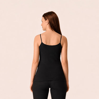 Black Cotton Thin Strap Camisole – Renova