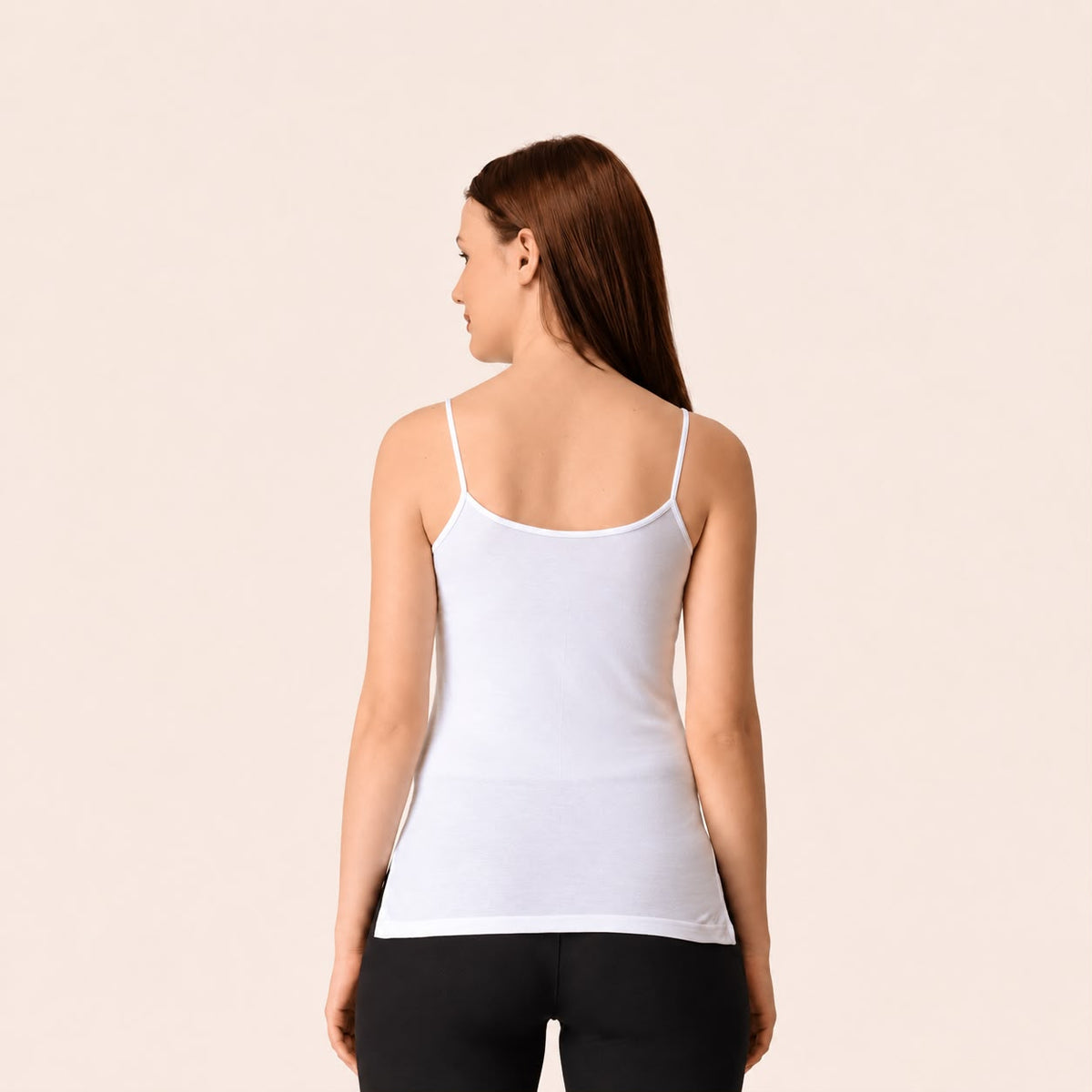 White Cotton Thin Strap Camisole – Renova