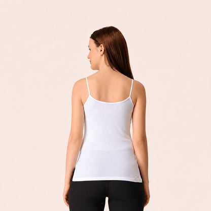White Cotton Thin Strap Camisole – Renova