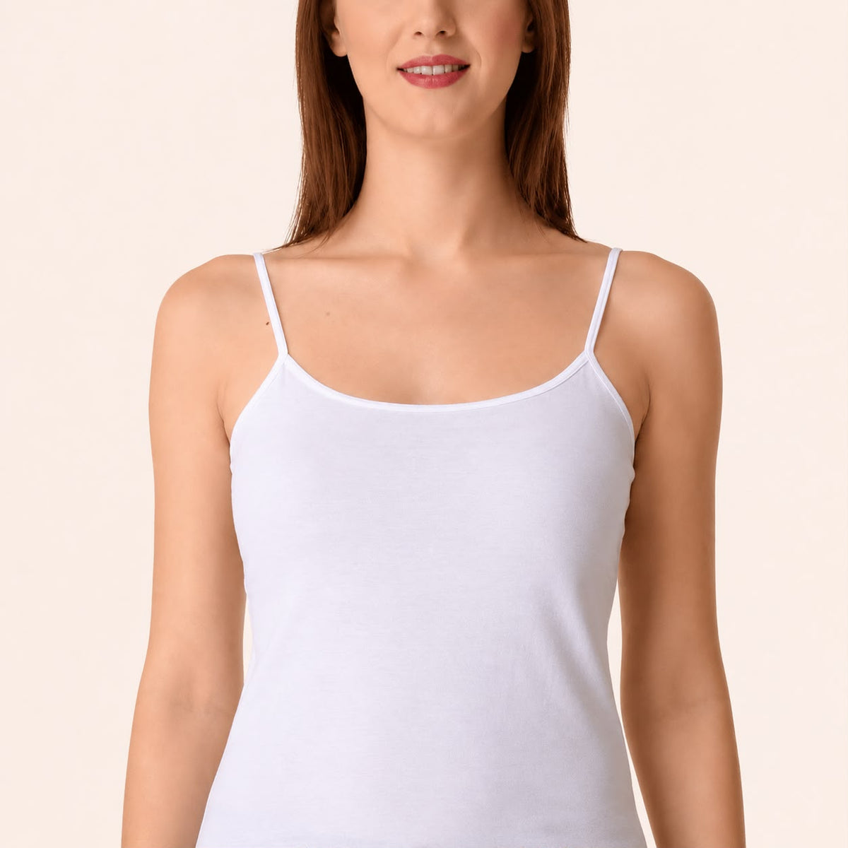 White Cotton Thin Strap Camisole – Renova