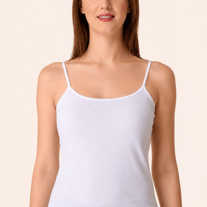 White Cotton Thin Strap Camisole – Renova