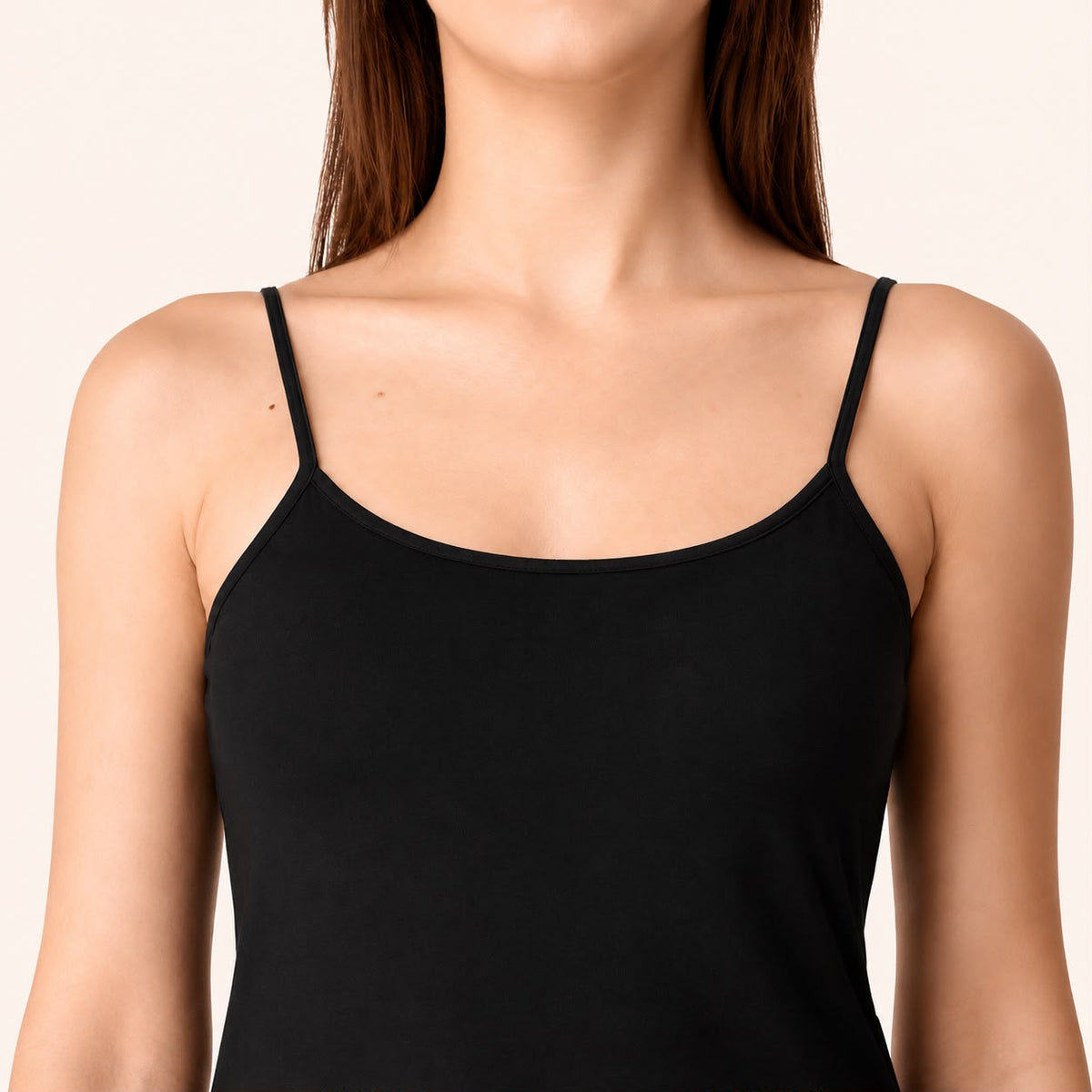 Black Cotton Thin Strap Camisole – Renova