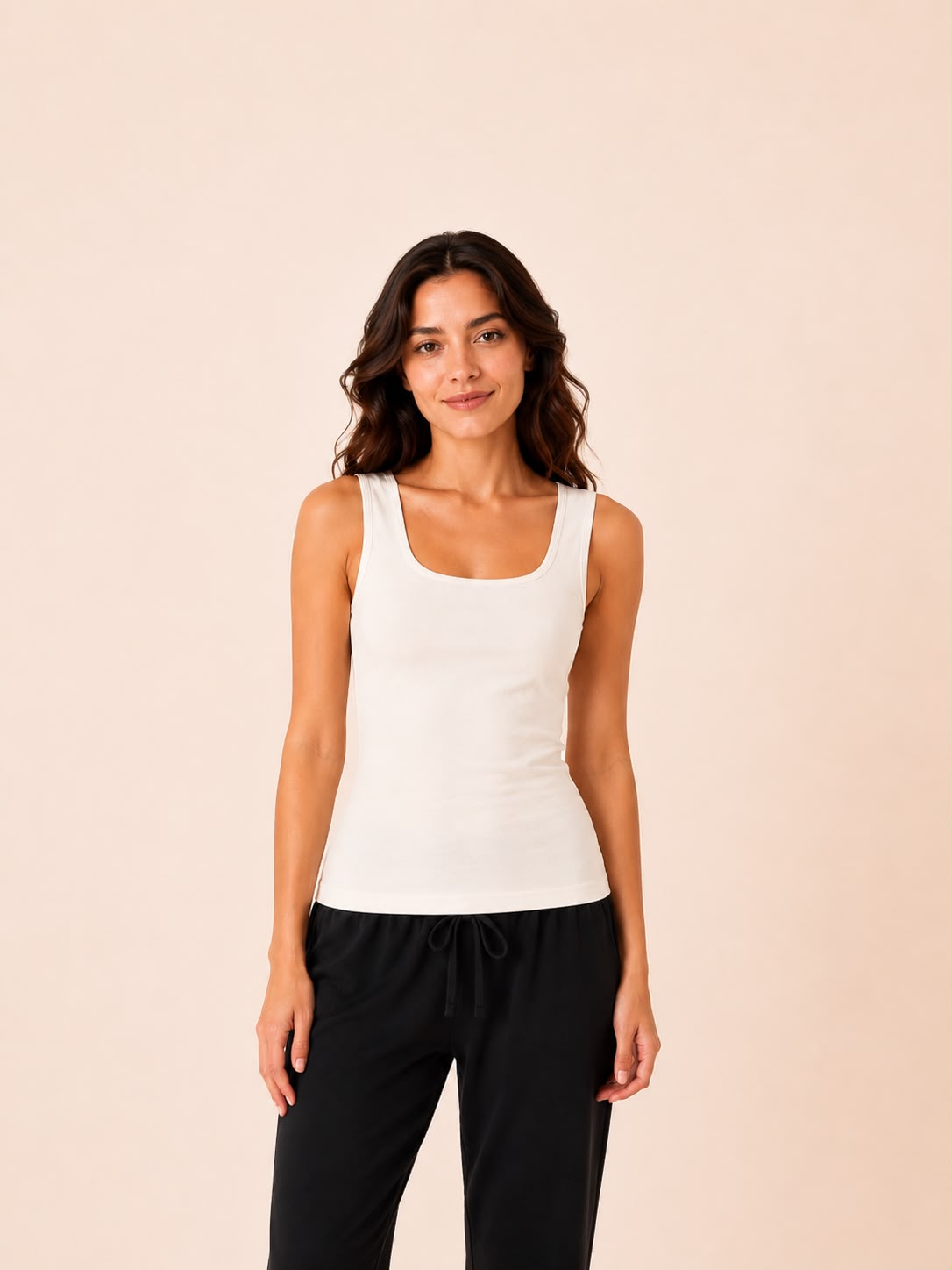 White Women's Double Layered Broad Strap Camisole – Renova