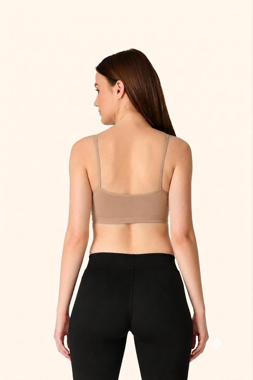 Skin Thin Strap Stretch Cotton Crop Top – Renova