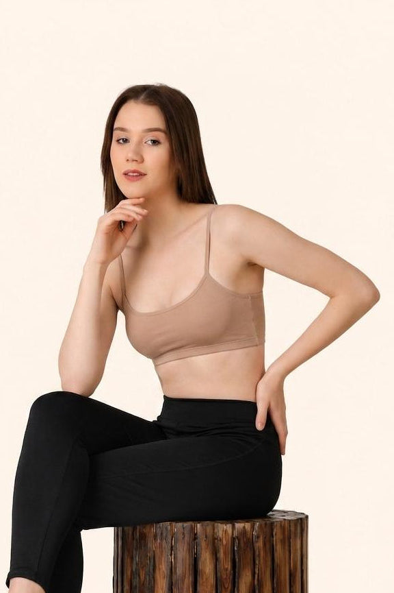 Skin Thin Strap Stretch Cotton Crop Top – Renova