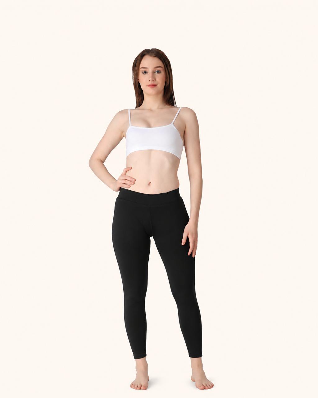 White Thin Strap Stretch Cotton Crop Top – Renova