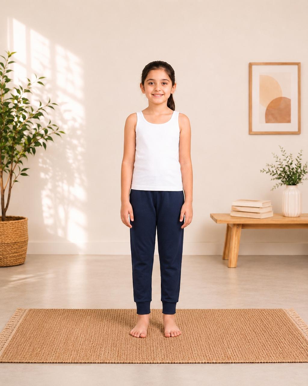 White Pure Cotton Broad Strap Vest for Girls – Renova