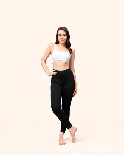 White Broad Strap Crop Top Stretch Cotton – Renova