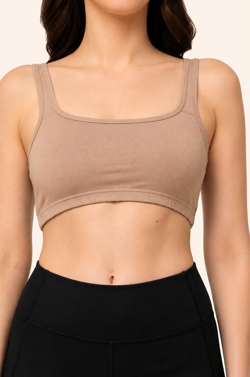 Skin Broad Strap Crop Top Stretch Cotton – Renova