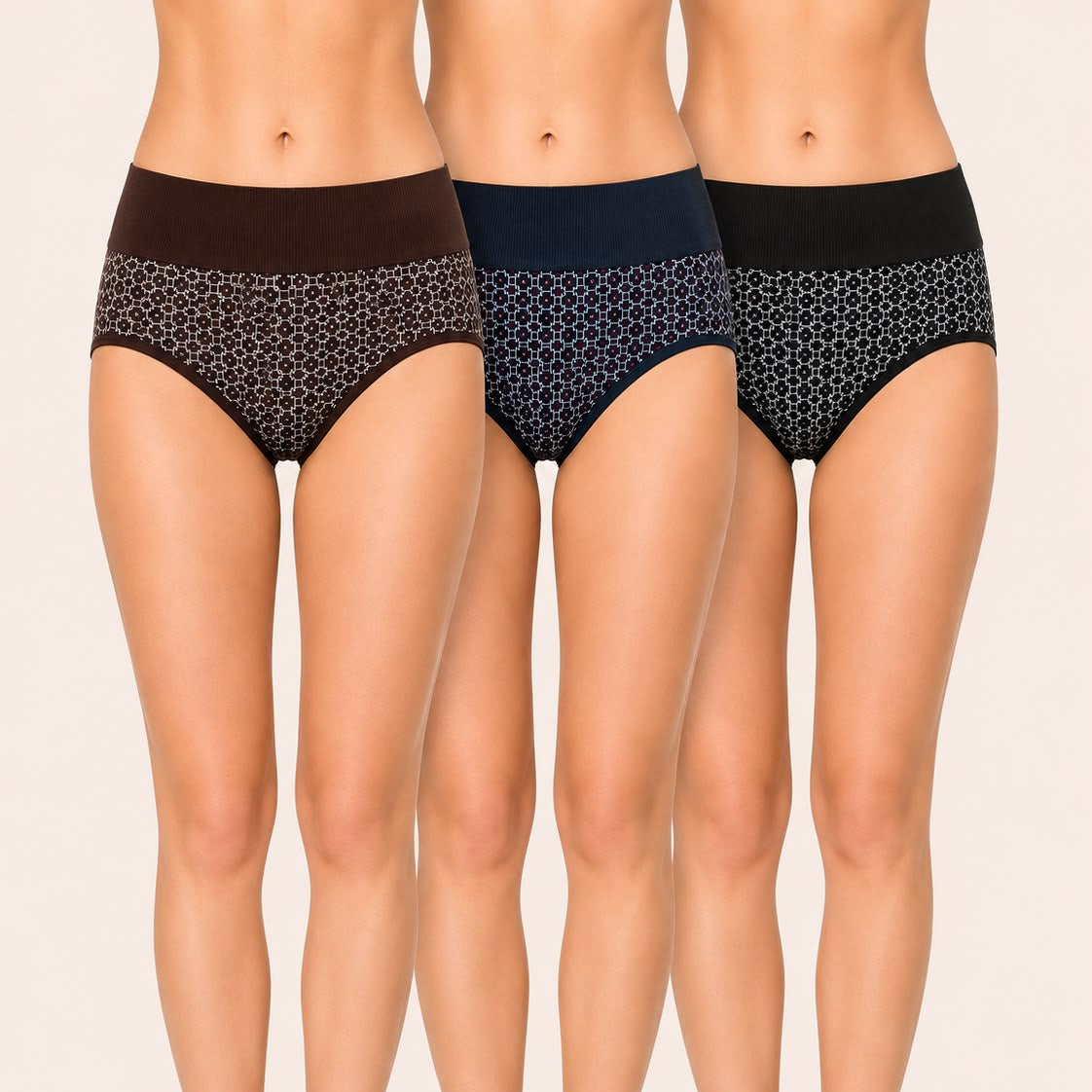 Cotton Broad Outer Elastic Hipster Panty – Pack of 3