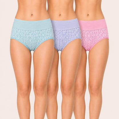 Cotton Broad Outer Elastic Hipster Panty – Pack of 3