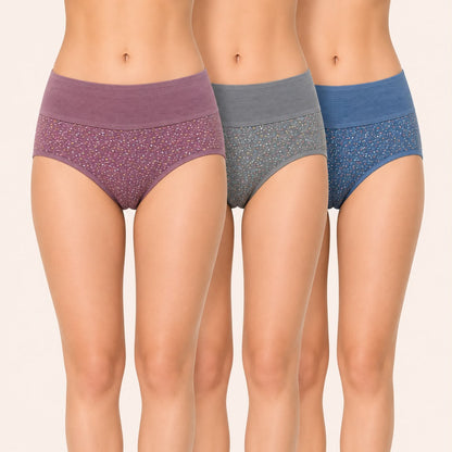 Cotton Broad Outer Elastic Hipster Panty – Pack of 3