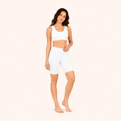 White 100% Cotton Cycling Short – Renova
