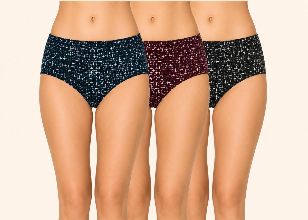 Geometric Assorted Premium Printed Cotton Panty – Renova