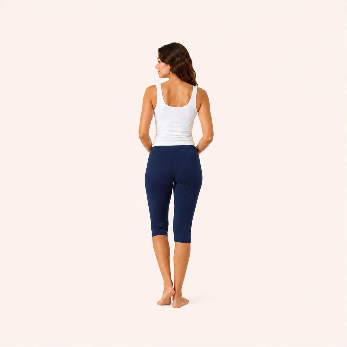 Navy Cotton Stretch 3/4 Jogger – Renova