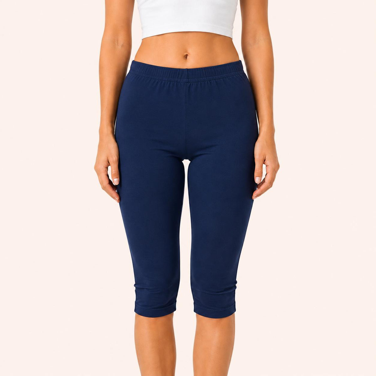 Navy Cotton Stretch 3/4 Jogger – Renova