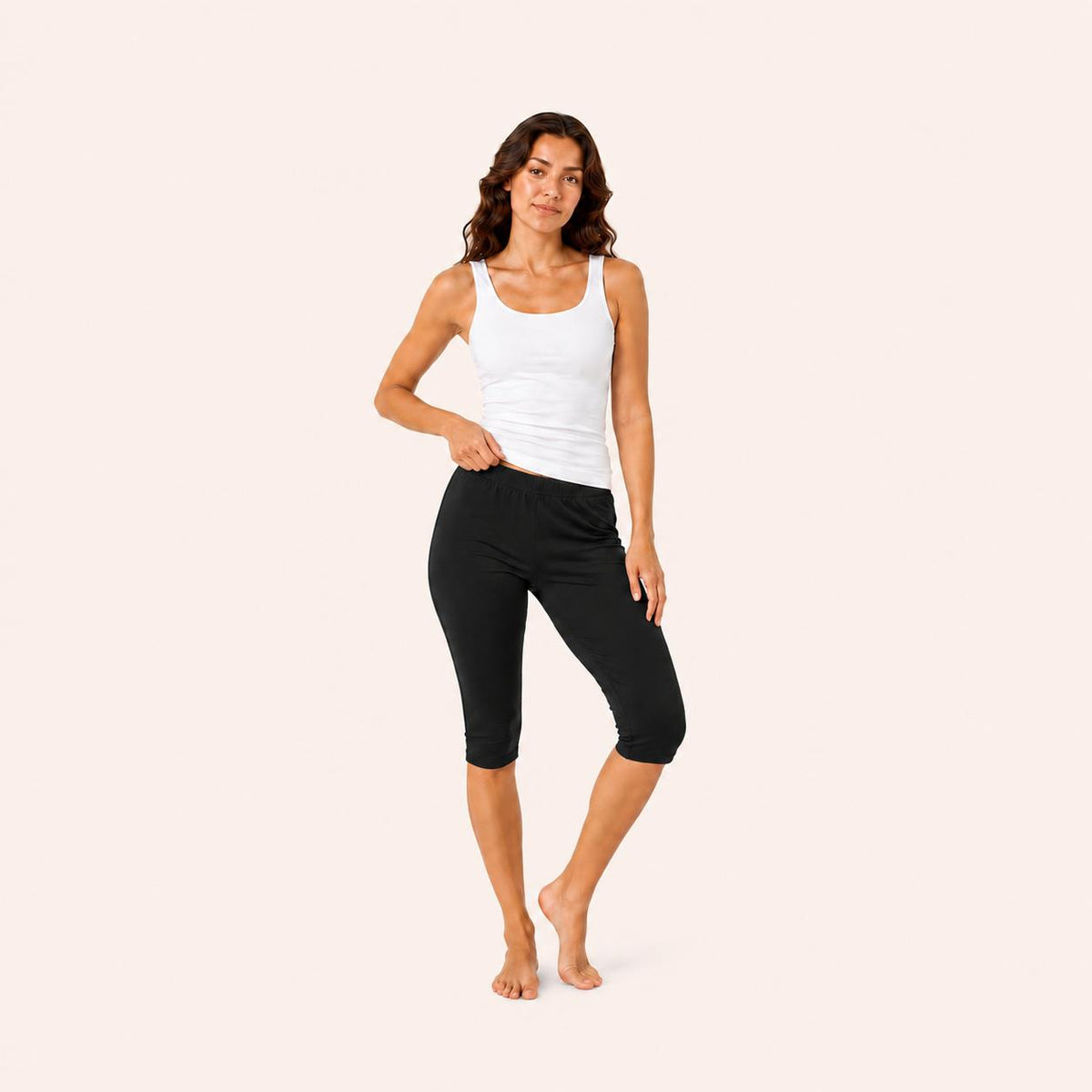 Black Cotton Stretch 3/4 Jogger – Renova