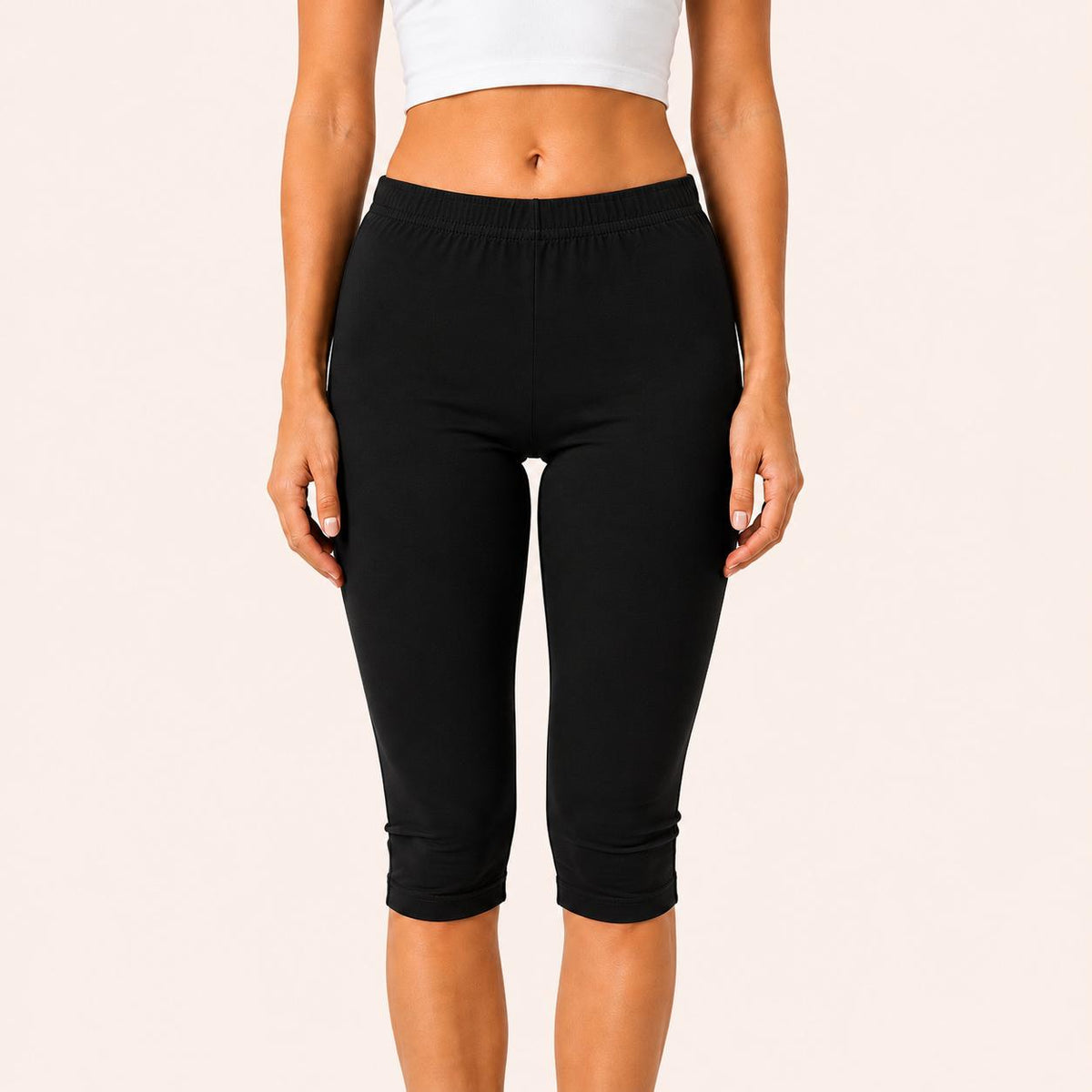 Black Cotton Stretch 3/4 Jogger – Renova