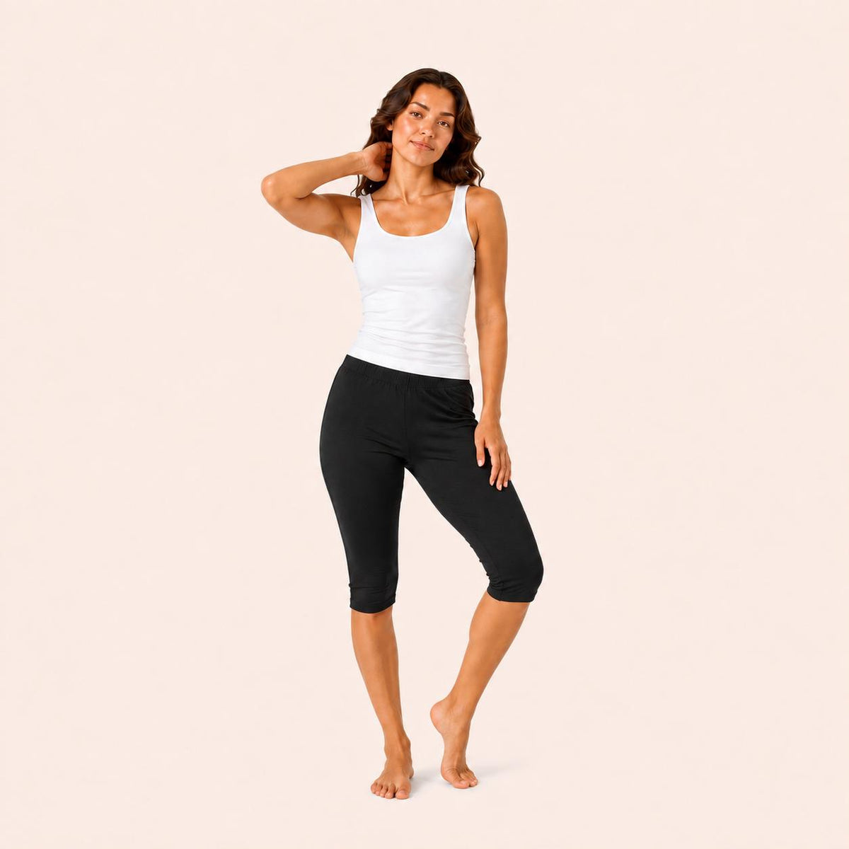 Black Cotton Stretch 3/4 Jogger – Renova